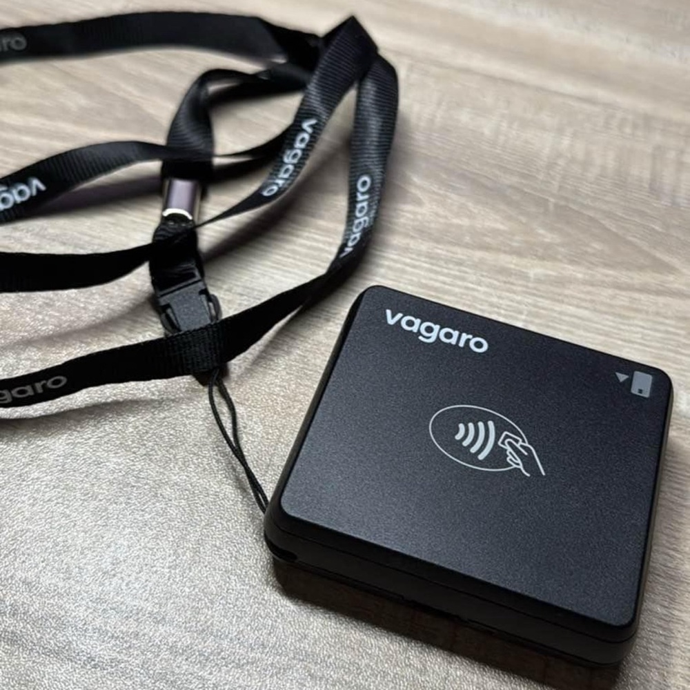Vagaro Black Card Reader with Lanyard